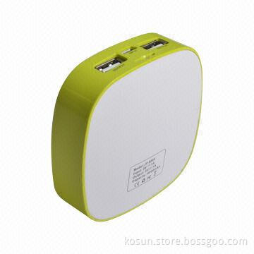 Dual-USB Power Bank with Card Reader